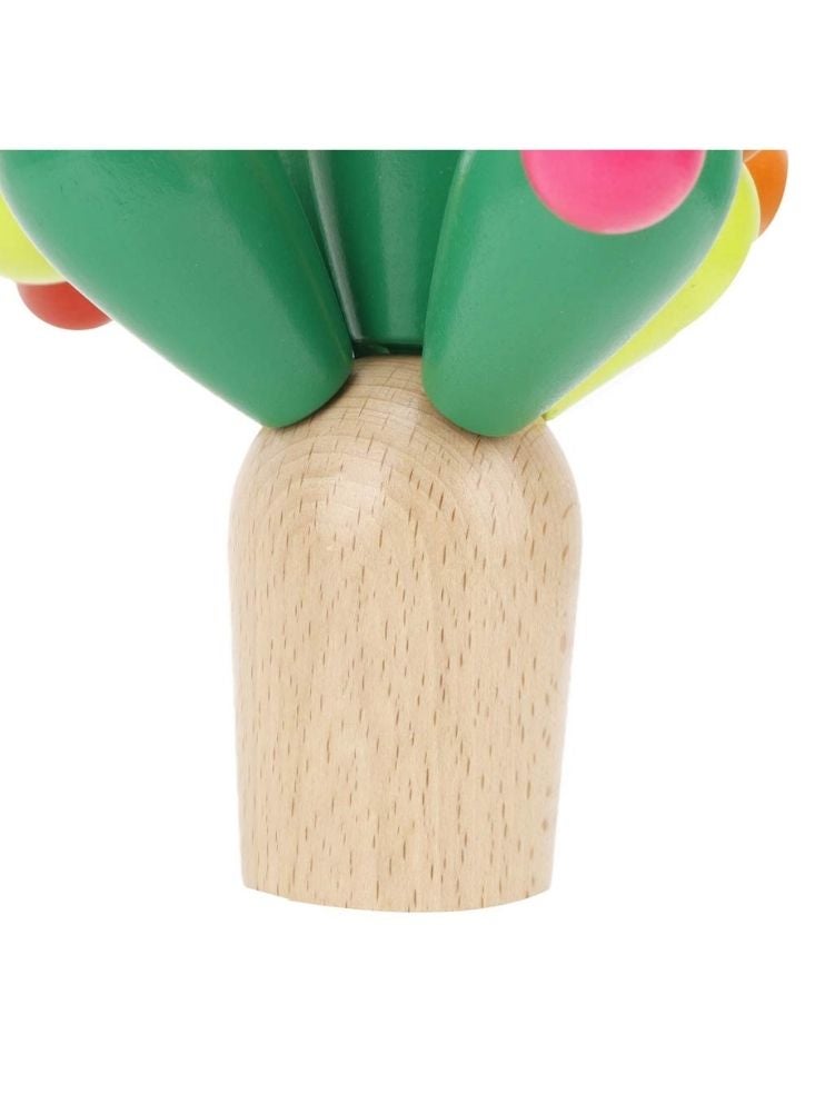Premium Wooden Balancing Cactus Toy – Colorful Stacking & Coordination Game for Kids Motor Skill Development - Image 3